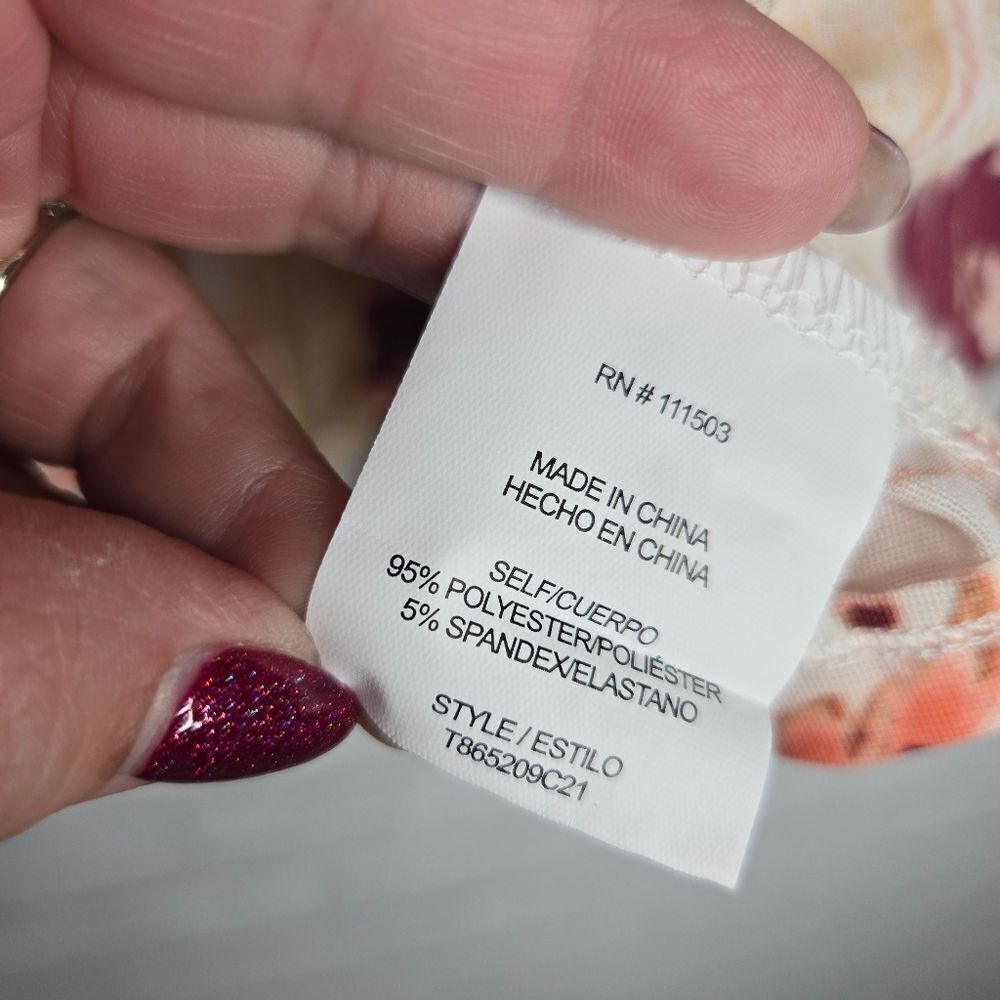 AUW Secret Charm Pink Floral Waist Tie Open Cardigan - Picture 3 of 5